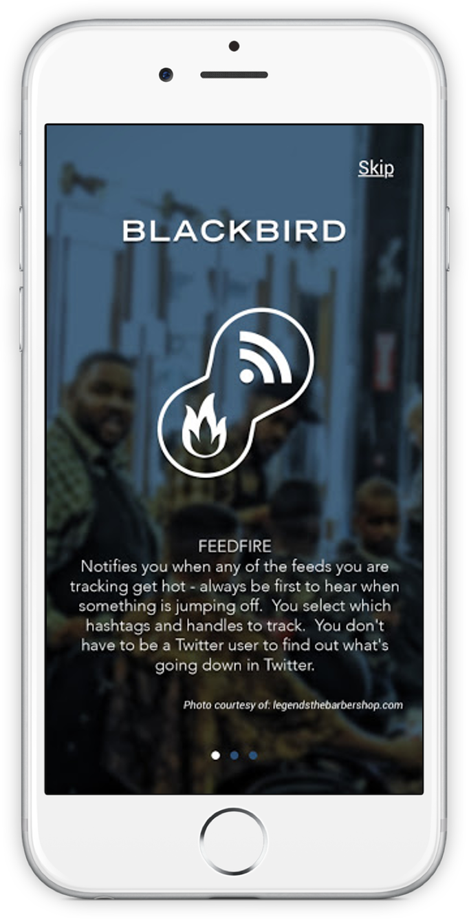 Screenshot of Blackbird Mobile